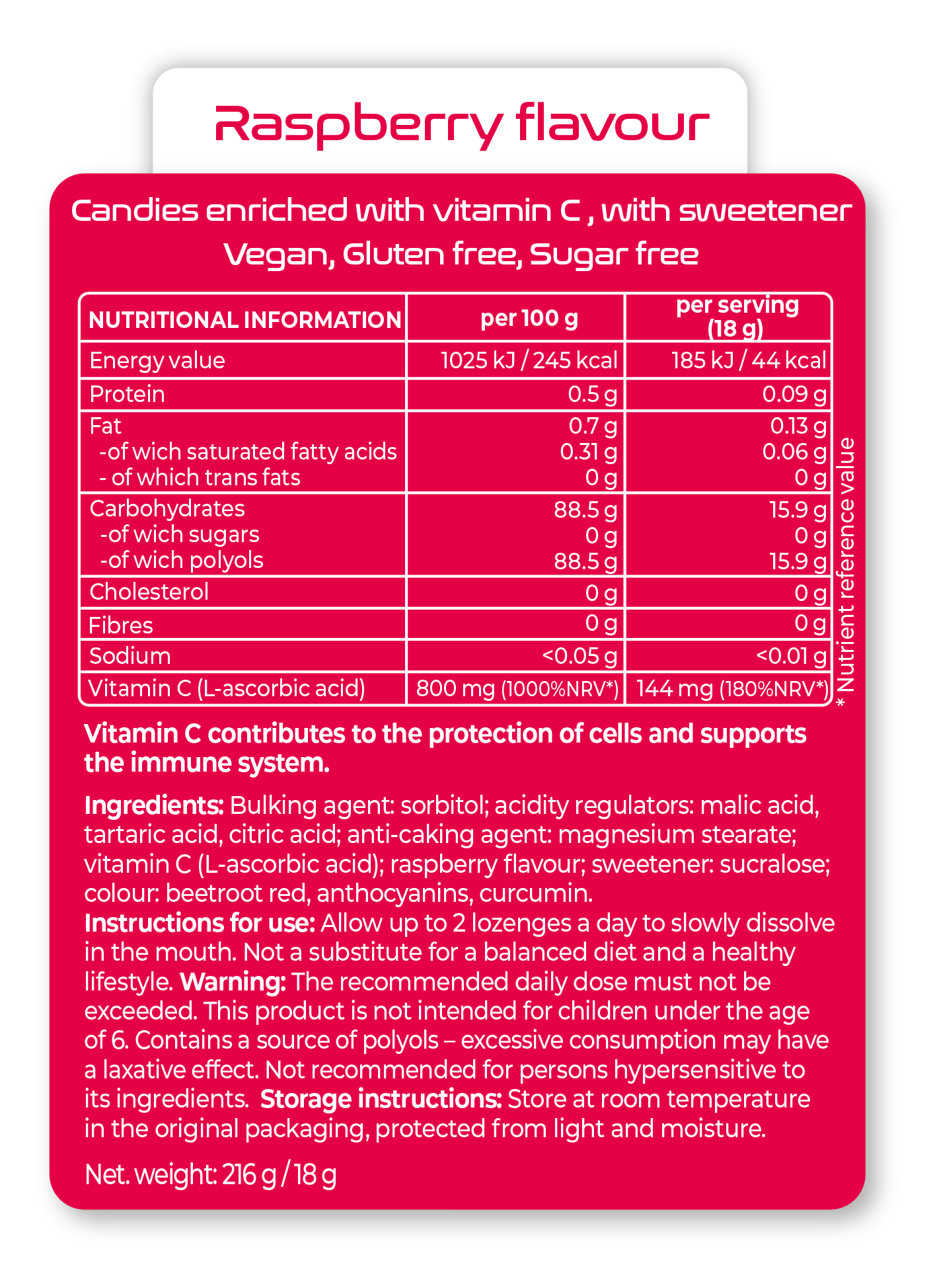 Vitamin C - Rasbperry